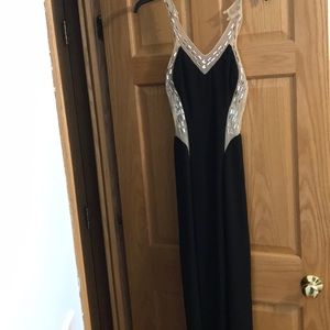 Long black and stoned dress
